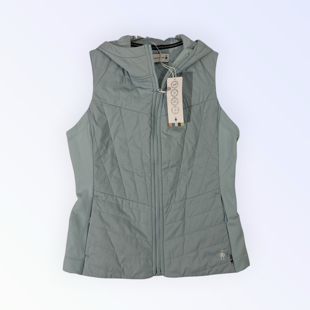 SmartWool Smartloft Hoodie Vest Insulated Merino Wool WINTER SKY NEW!!!